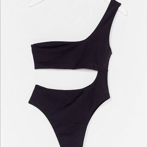 Nasty Gal “Cut Above the Rest” one shoulder suit